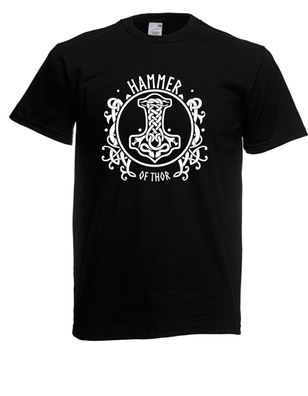 Herren T-Shirt l Hammer von Thor Mjolnir Keltischer Knoten Wikinger Krieger Gott