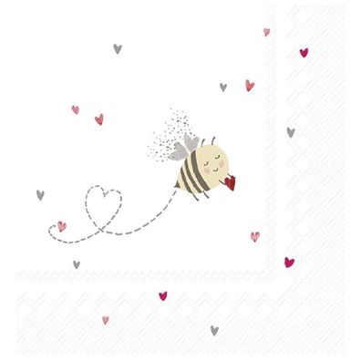 Lunchservietten "Bee my Valentine", von Ihr Ideal Home Range