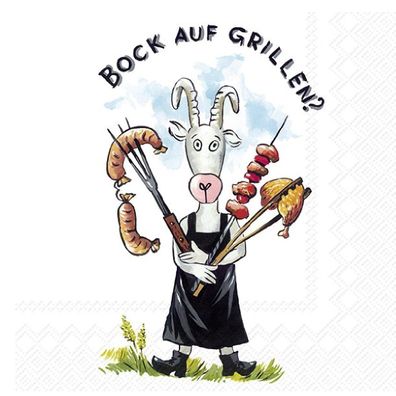 Lunchservietten "Bock auf Grillen", von Ihr Ideal Home Range GmbH