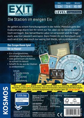 Kosmos 69286 Spiel EXIT Station Ewiges Eis