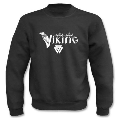 Old Scandinavian Vintage inscription Viking with Raven I Sweatshirt