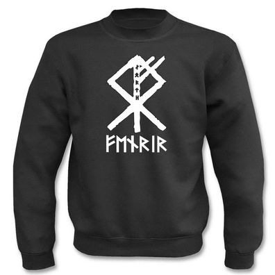 Fenris Wolf Rune Symbol Viking Runen Valhalla Nordmann Wikinger I Sweatshirt