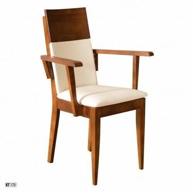 Stühle Stuhl Lehnstuhl Polster Massiv Holz Textil Holz Sessel Leder Neu Lounge