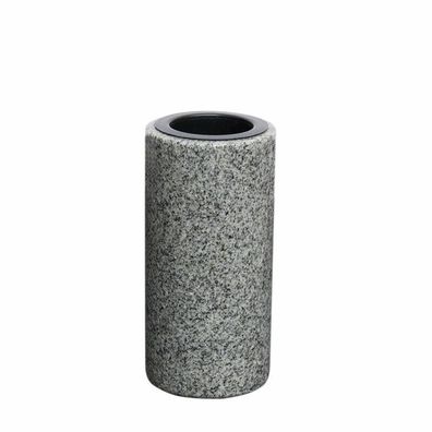 Grabvase Granit kuru grey Grabmalvase Friedhofsvase * * röhrenförmig * * kuru grey