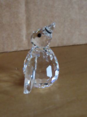Figur Pinguin ca. 3 cm Glas geschliffenes Glas schwarze Augen/ Swarovski