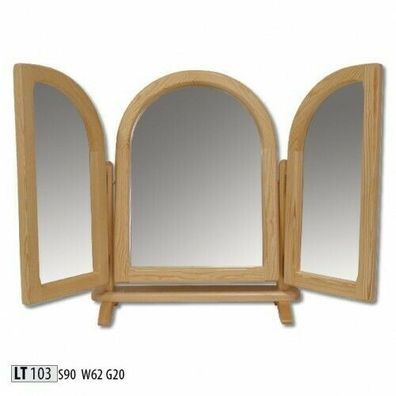 Handgefertigter Massivholzspiegel Stand Steh Tisch Holz Spiegel Holzrahmen Neu