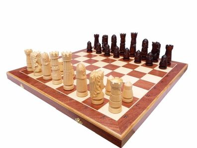 Edles grosses Schach Schachspiel 60 x 60 Handgeschnitzt NEU Holz