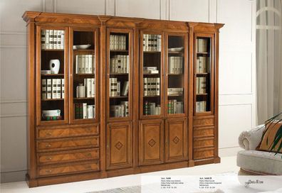 Bücher Regal braun Vitrinen Schrank Bücherschrank Vitrine Bücherregal Regale Neu