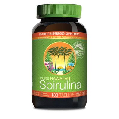 Nutrex, Spirulina aus Hawaii - 100% vegan, 1000mg, 180 Vegane Tabletten