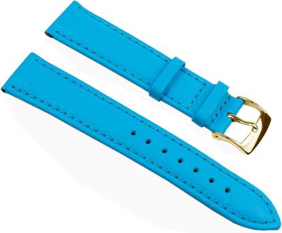 Eulit Fancy Fashion Uhrenarmband Rindsleder genarbt hellblau