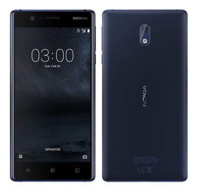 Nokia 3 TA-1032 DualSim Blau 8MP 2GB/16GB 12,7cm (5Zoll) NFC LTE Android Smartphon...