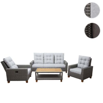 Gartengarnitur HWC-G28, Sitzgruppe Lounge-Set Sofa, Akazie Holz verstellbar
