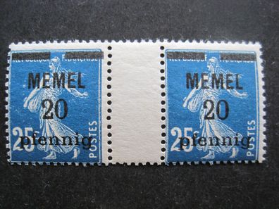 Memel Zusammendruck 20 ZW Falz* (AA 040)