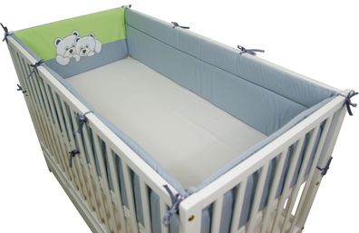 Babybett Bettumrandung Gitterschutz Balkenschutz Nestchen