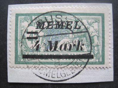 Memel MiNr. 91 Briefstück Russ gestempelt (AA 889)