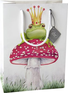 Geschenktasche "Lucky Frog", 20x10x27,5cm, von Ihr Ideal Home Range