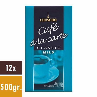 Café à la carte Classic Mild Gemahlener Kaffee 12x500g