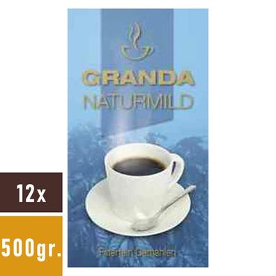 Granda - Naturmild gemahlener Kaffee - 12x 500gr.