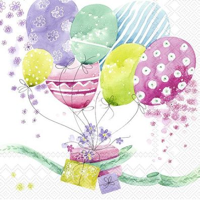Lunchservietten "Birthday balloons", von Ihr Ideal Home Range