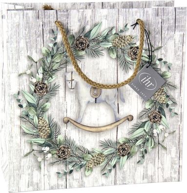 Geschenktasche "White Xmas wreath" 25x25cm, von Ihr Ideal Home Range