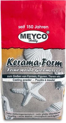 MEYCO Kerama Form Gießmasse - Feine Gießmasse weiß - hochwertiger Gips 1000g