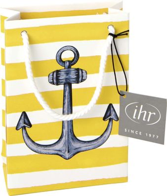 Geschenktasche "Sailor`s Anchor", gelb