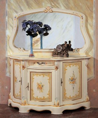 Elegante Stil Möbel Schlafzimmer Kommode Schrank Klassische Anrichte mit Spiegel