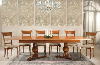 Esstisch Ausziehbar Klassischer Design Tisch Italienische Möbel Tische Holz Ess