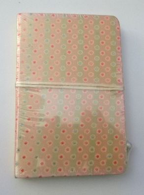 Kleines Einschreibbuch mit Innentasche und Leseband, rosa Einband, Neu