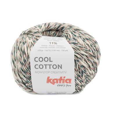 50g "Cool Cotton"-ein lustiges mehrfarbiges Garn aus Baumwolle + recyceltem Polyester