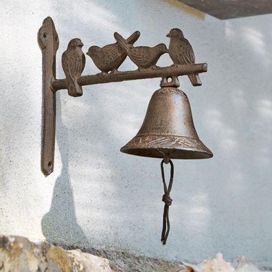 Zauberhafte Türglocke Vögel im Landhaus Stil, Gusseisen
