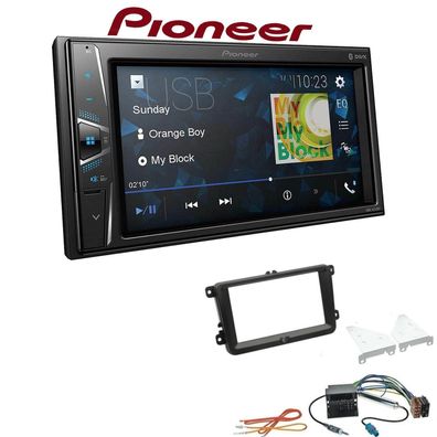 Pioneer Autoradio Bluetooth Touchscreen USB für Skoda Roomster ab 2006 black