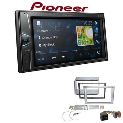 Pioneer Autoradio Bluetooth Touchscreen USB für Opel Corsa C 2000-2006 Aluminium