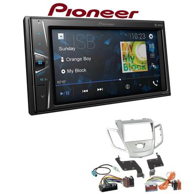 Pioneer Autoradio Bluetooth Touchscreen USB für Ford Fiesta silber ohne Display