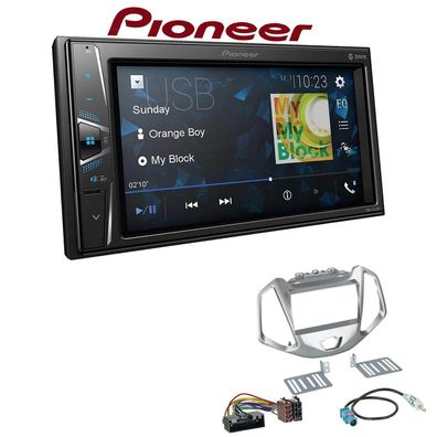 Pioneer Autoradio Bluetooth Touchscreen USB für Ford EcoSport ab 2014 silber