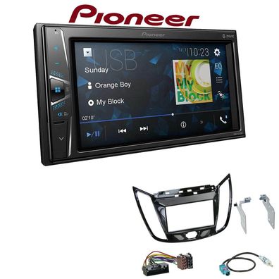 Pioneer Autoradio Bluetooth Touchscreen USB für Ford C-Max ab 2010 piano black