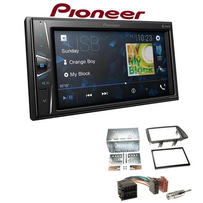 Pioneer Autoradio Bluetooth Touchscreen USB für Fiat Panda 2003-2012 grau