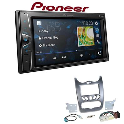 Pioneer Autoradio Bluetooth Touchscreen USB für Dacia Sandero / Stepway grau