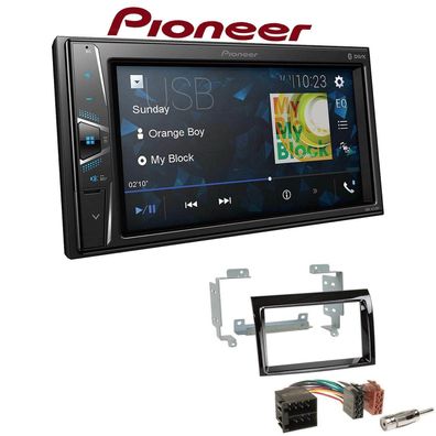 Pioneer Autoradio Bluetooth Touchscreen USB für Peugeot Boxer ISO piano gewölbt