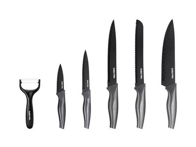 Swiss Pro 6-teiliges Küchenmesser Set CARBON scharfe Küchenmesser Kochmesser