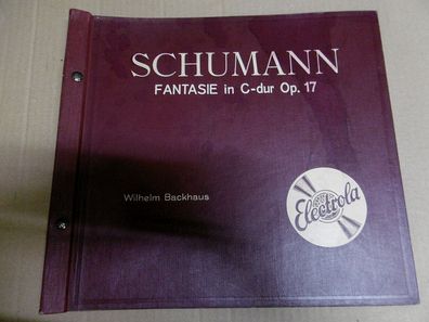 Plattenalbum / Album Electrola - Schumann - Fantasie - 78rpm 12" 4 Plattentaschen