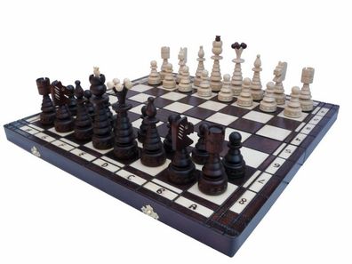 Sehr edles Schach Schachspiel 50 x 50 cm NEU Holz Geschnitzt Neu