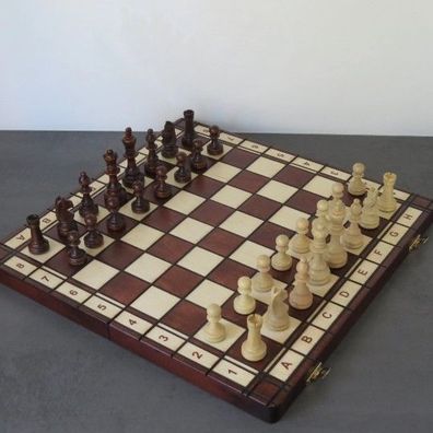 Edles Schach Schachspiel Jowisz Jupiter Holz Neu schwere Schachfiguren