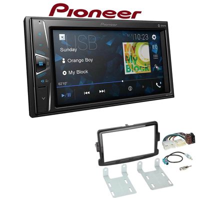 Pioneer Autoradio Bluetooth Touchscreen USB für Dacia Logan ab 2013 piano black