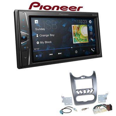 Pioneer Autoradio Bluetooth Touchscreen USB für Dacia Duster 2010-2013 grau