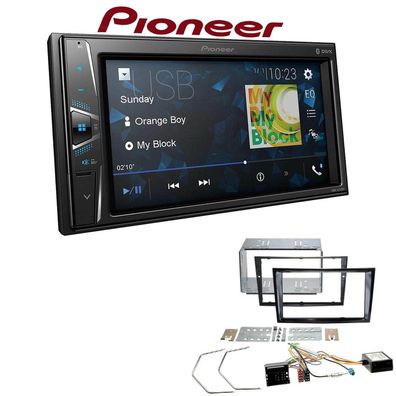 Pioneer Autoradio Bluetooth Touchscreen für Opel Corsa D piano black inkl Canbus