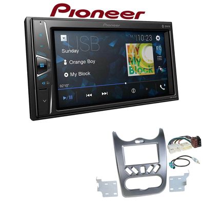 Pioneer Autoradio Bluetooth Touchscreen für Dacia Sandero / Stepway in anthrazit