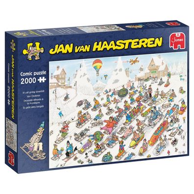 Jumbo Spiele 1110100026 Jan van Haasteren Es geht alles bergab 2000 Teile Puzzle