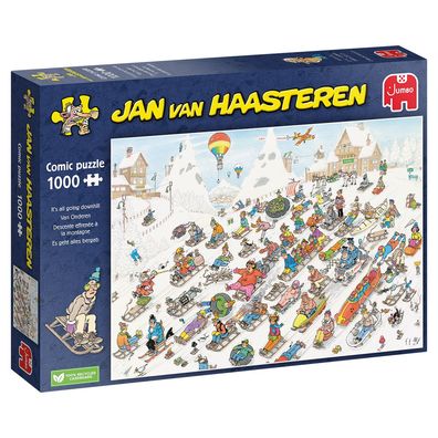 Jumbo Spiele 1110100025 Jan van Haasteren Es geht alles bergab 1000 Teile Puzzle