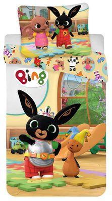 Bing Bunny Kinder Baby Bettwäsche Set Hase Bing Flop Elefant Sula Bettdecke 100
